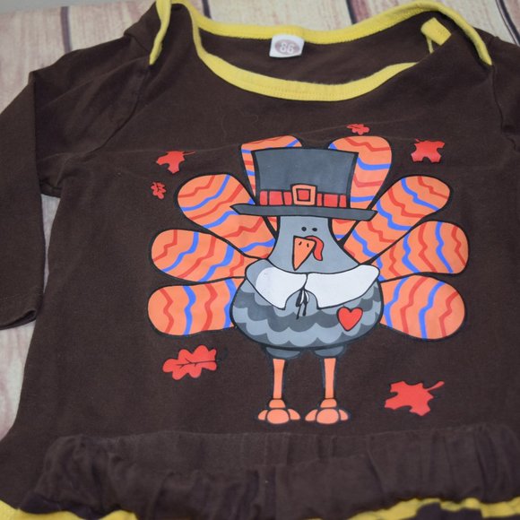 Thanksgiving Boys 12 to 18 Months lot of 2 outfits - Picture 3 of 6